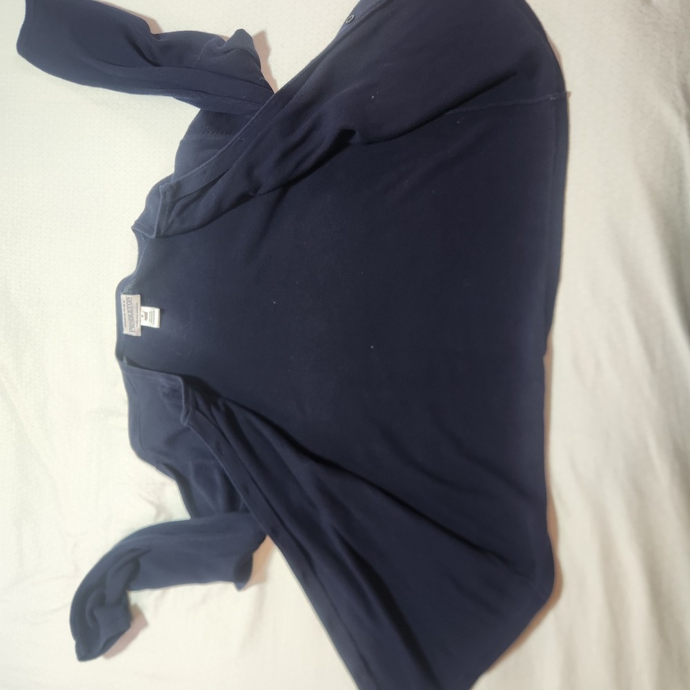 Vintage 90s Pendleton Wool Sweater Cardigan Women Small Navy